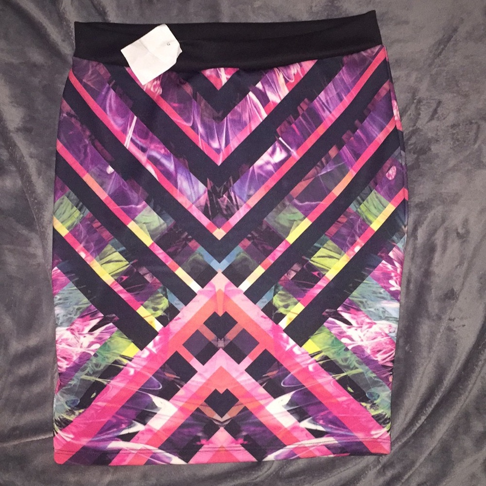 High Waisted Tribal Skirt